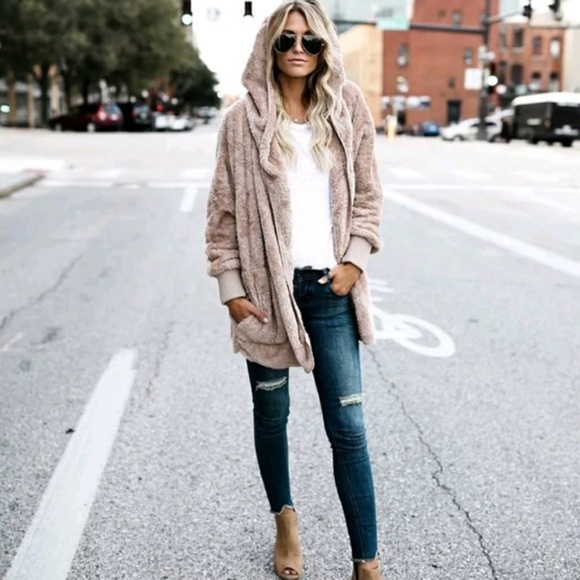 Cozy Navy Blue Fur Teddy Jacket - Picture 2 of 2